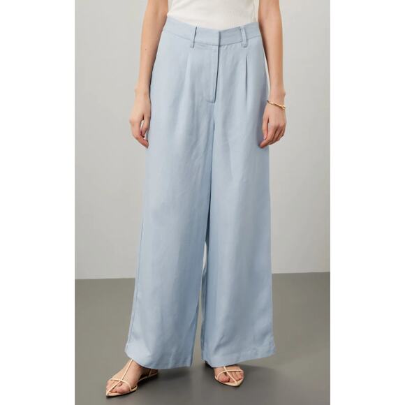 Rosetta Getty x RTR Blue Wide Leg Trousers - Picture 1 of 9